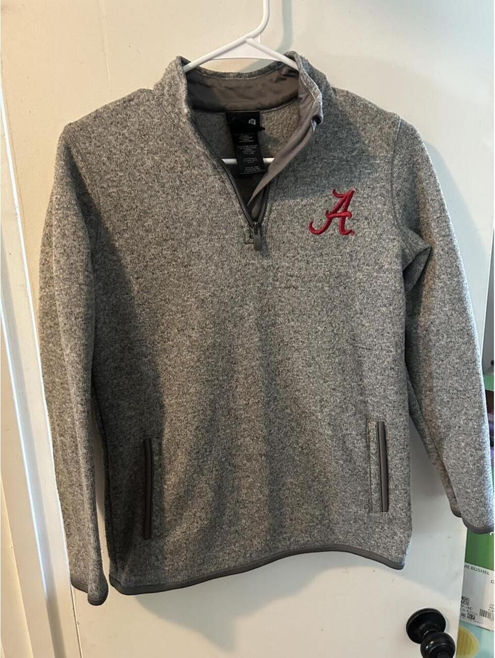 Gen2 Gray Alabama Crimson Tide quarter zip sweatshirt size m 10-12